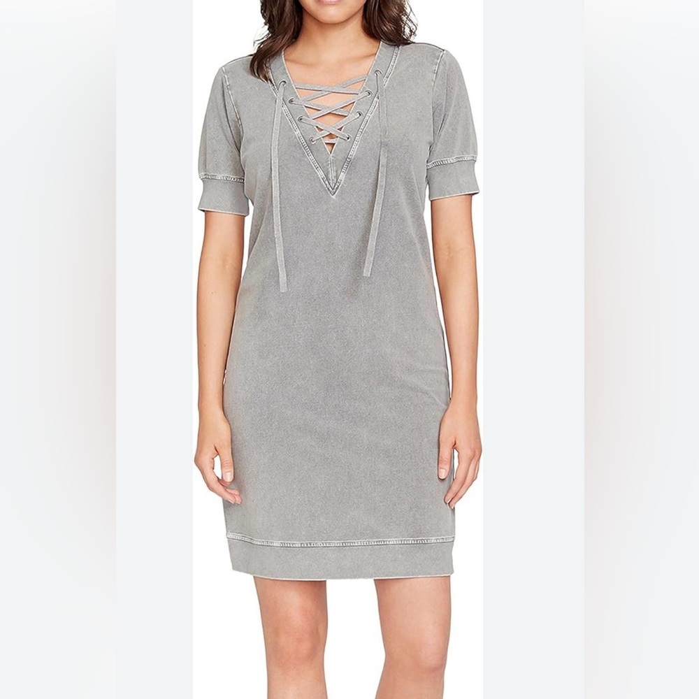 William Rast "Evie" Sweatshirt  Gray Knit Pullover Dress EUC